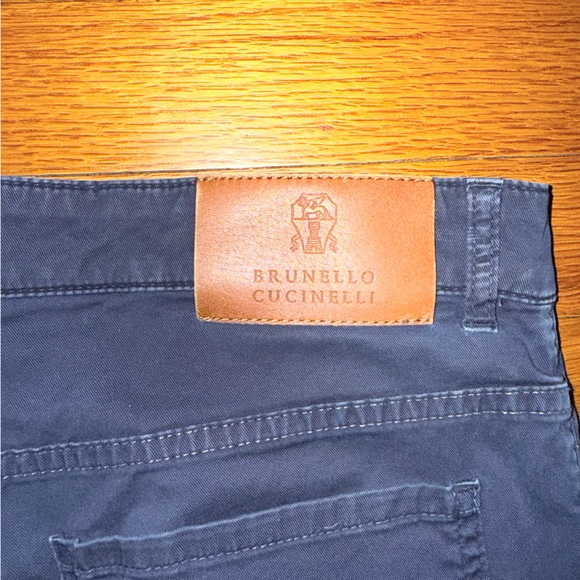 BRUNELLO CUCINELLI Blue Cotton Mens Dress Pants 50 - Picture 5 of 9